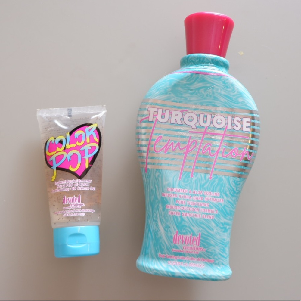 💙Devoted Creations Turquoise Tanning Lotion and Color Pop💙